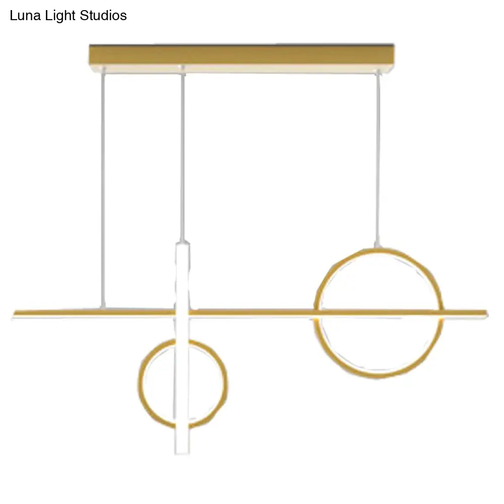 مصباح سقف معلق LED معاصر من DecorBites™ مع غطاء أكريليك - وحدة إضاءة معلقة أنيقة لغرفة المعيشة