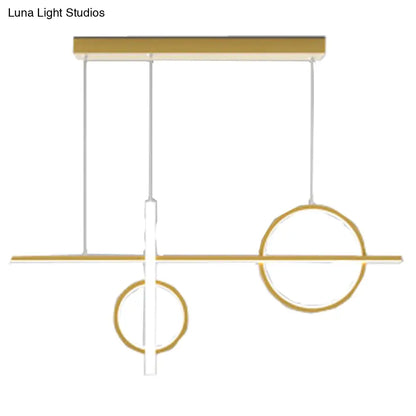 مصباح سقف معلق LED معاصر من DecorBites™ مع غطاء أكريليك - وحدة إضاءة معلقة أنيقة لغرفة المعيشة