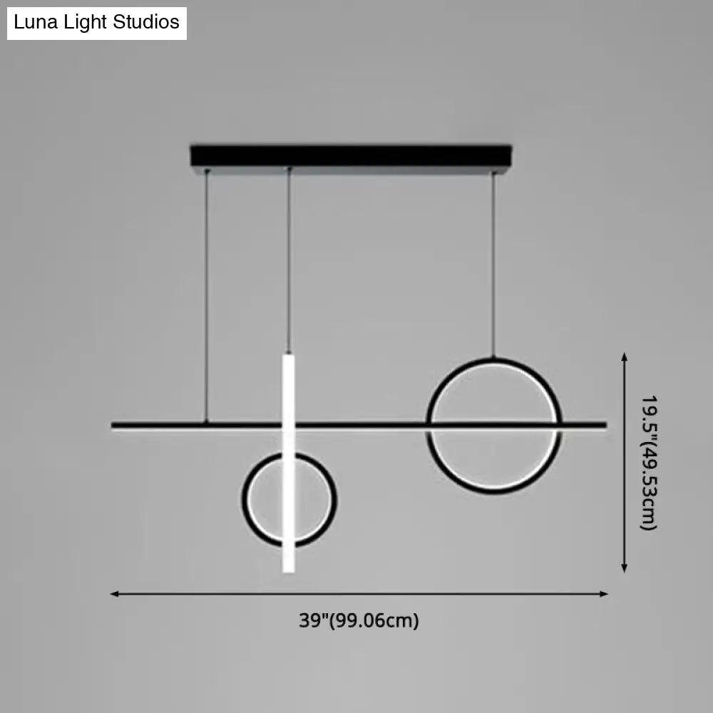 مصباح سقف معلق LED معاصر من DecorBites™ مع غطاء أكريليك - وحدة إضاءة معلقة أنيقة لغرفة المعيشة