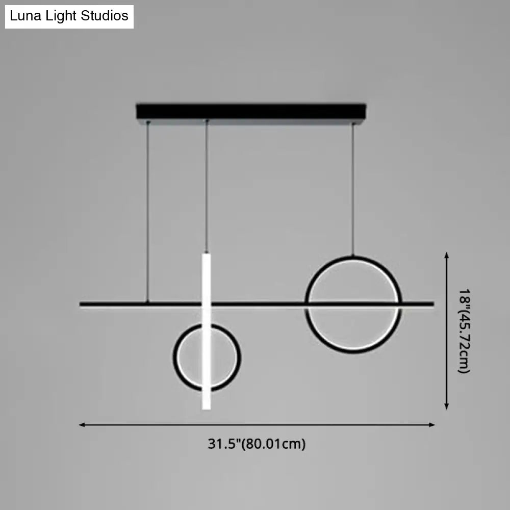 مصباح سقف معلق LED معاصر من DecorBites™ مع غطاء أكريليك - وحدة إضاءة معلقة أنيقة لغرفة المعيشة