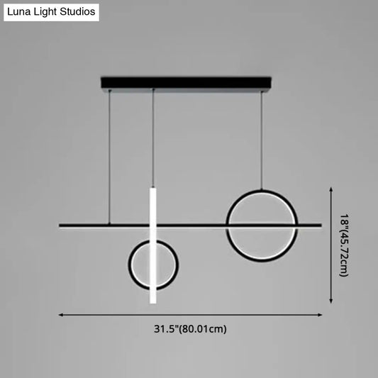 Lámpara de techo colgante LED contemporánea DecorBites™ con pantalla acrílica - Elegante lámpara colgante para salón