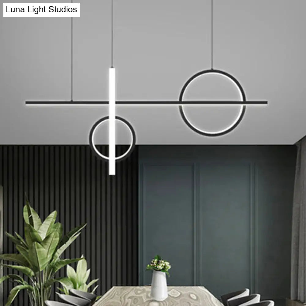 مصباح سقف معلق LED معاصر من DecorBites™ مع غطاء أكريليك - وحدة إضاءة معلقة أنيقة لغرفة المعيشة