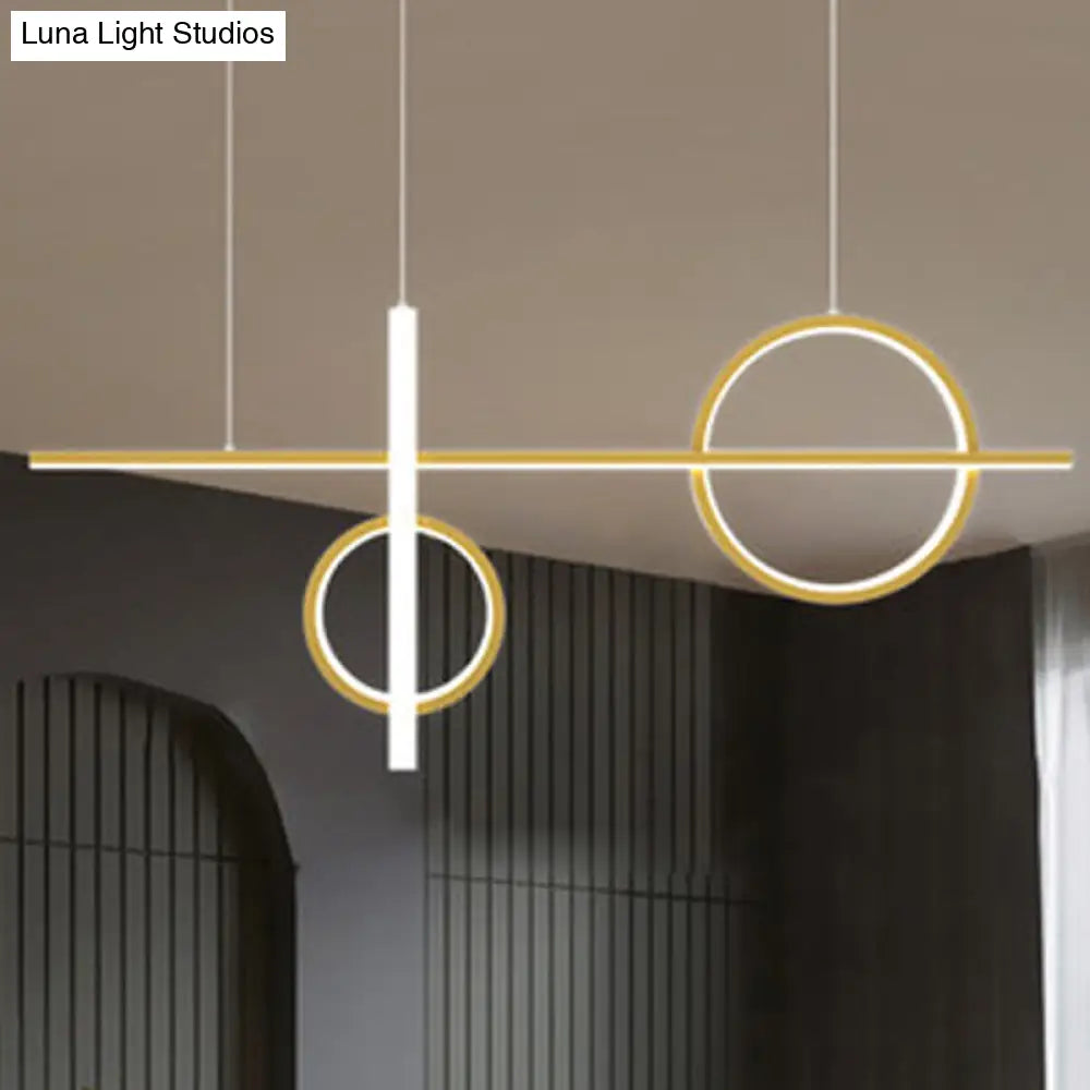 مصباح سقف معلق LED معاصر من DecorBites™ مع غطاء أكريليك - وحدة إضاءة معلقة أنيقة لغرفة المعيشة