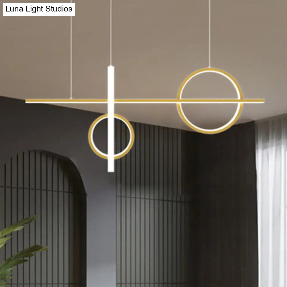 مصباح سقف معلق LED معاصر من DecorBites™ مع غطاء أكريليك - وحدة إضاءة معلقة أنيقة لغرفة المعيشة