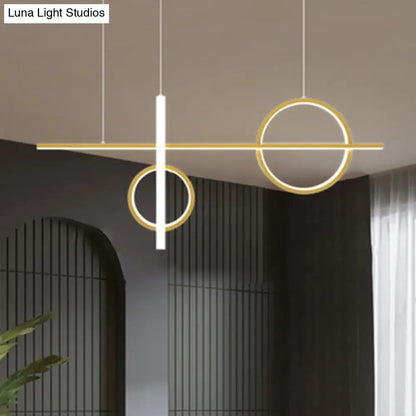 مصباح سقف معلق LED معاصر من DecorBites™ مع غطاء أكريليك - وحدة إضاءة معلقة أنيقة لغرفة المعيشة