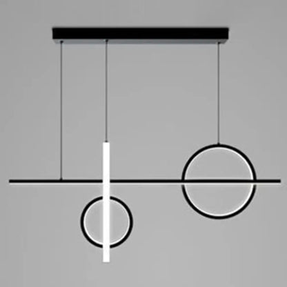 مصباح سقف معلق LED معاصر من DecorBites™ مع غطاء أكريليك - وحدة إضاءة معلقة أنيقة لغرفة المعيشة