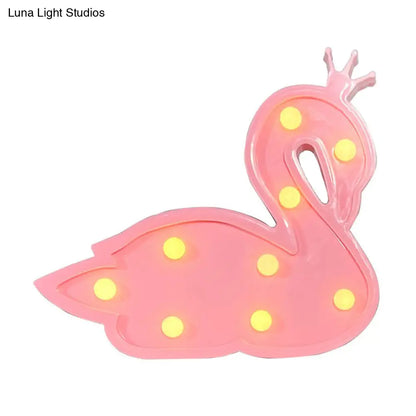 Contemporary LED Swan Wall Night Lamp for Children's Bedroom