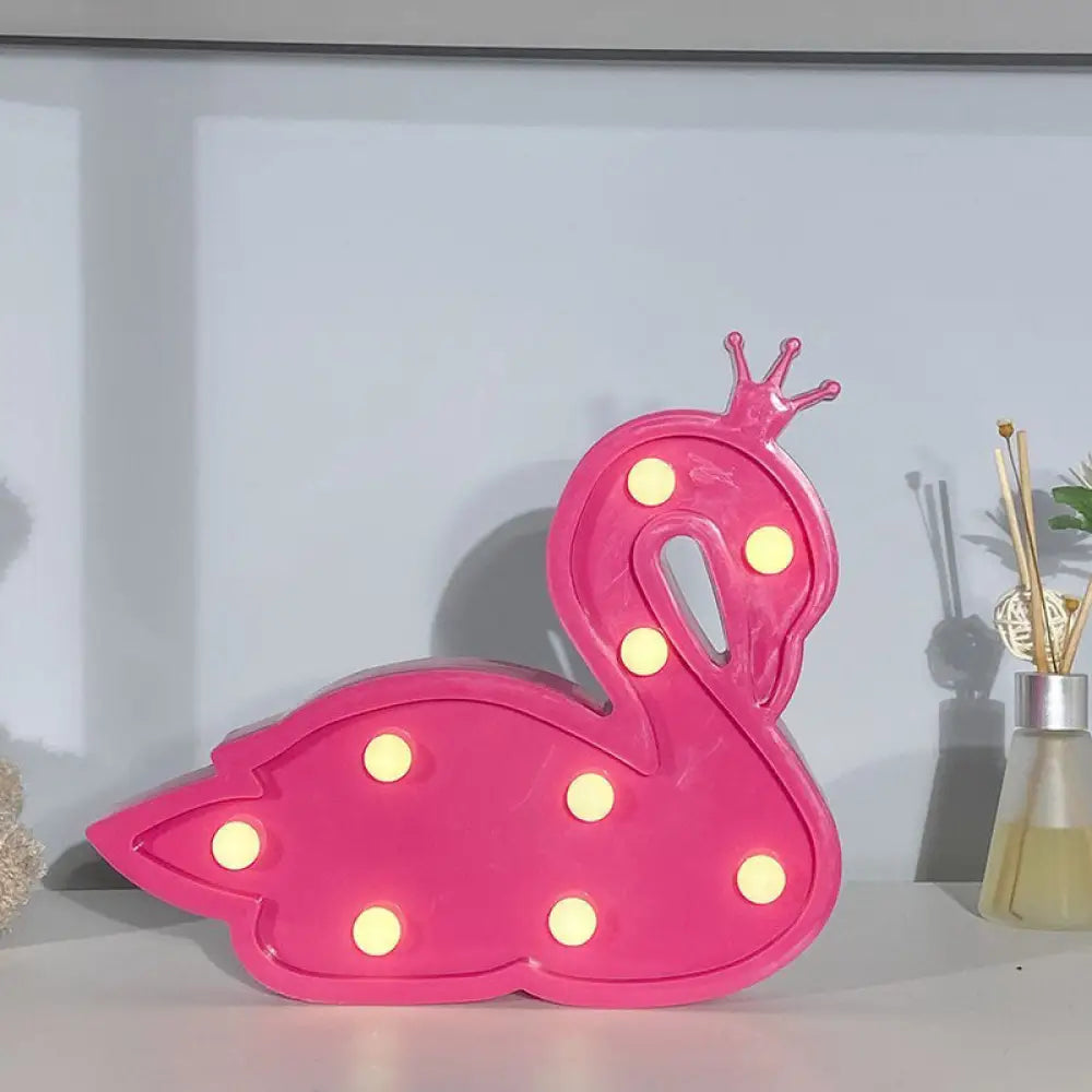 Contemporary LED Swan Wall Night Lamp for Children's Bedroom