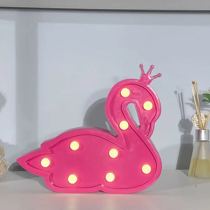 Contemporary LED Swan Wall Night Lamp for Children's Bedroom