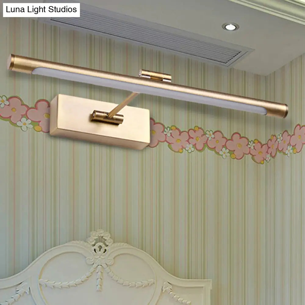 Aplique de pared tubular LED contemporáneo DecorBites™ - Lámpara de pared acrílica blanca y negra para baños - 42 cm/46 cm de ancho