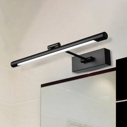 Aplique de pared tubular LED contemporáneo DecorBites™ - Lámpara de pared acrílica blanca y negra para baños - 42 cm/46 cm de ancho