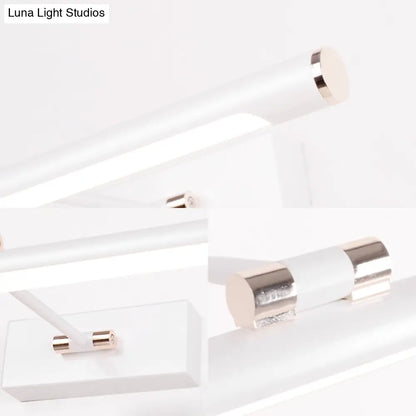 Aplique de pared tubular LED contemporáneo DecorBites™ - Lámpara de pared acrílica blanca y negra para baños - 42 cm/46 cm de ancho