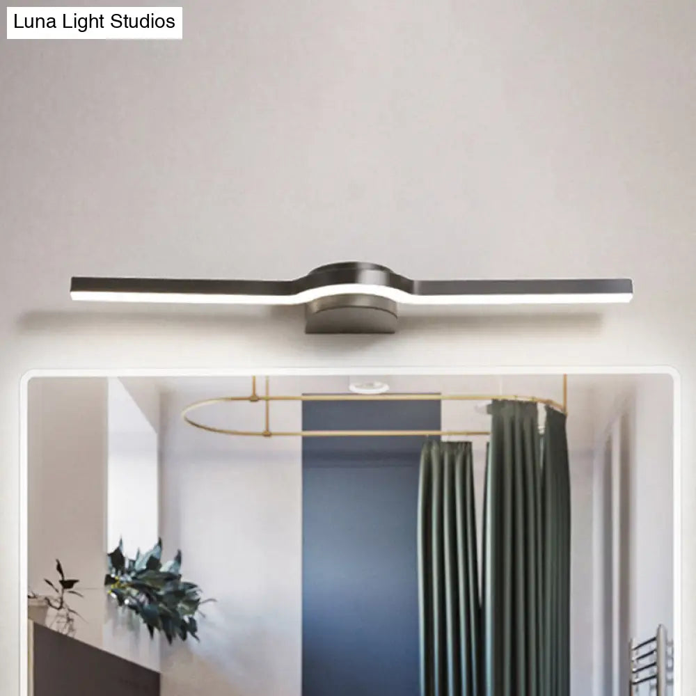 Aplique de pared LED contemporáneo DecorBites™ en blanco y negro/luz cálida - Aplique de pared acrílico de línea delgada de 16"/23.5"