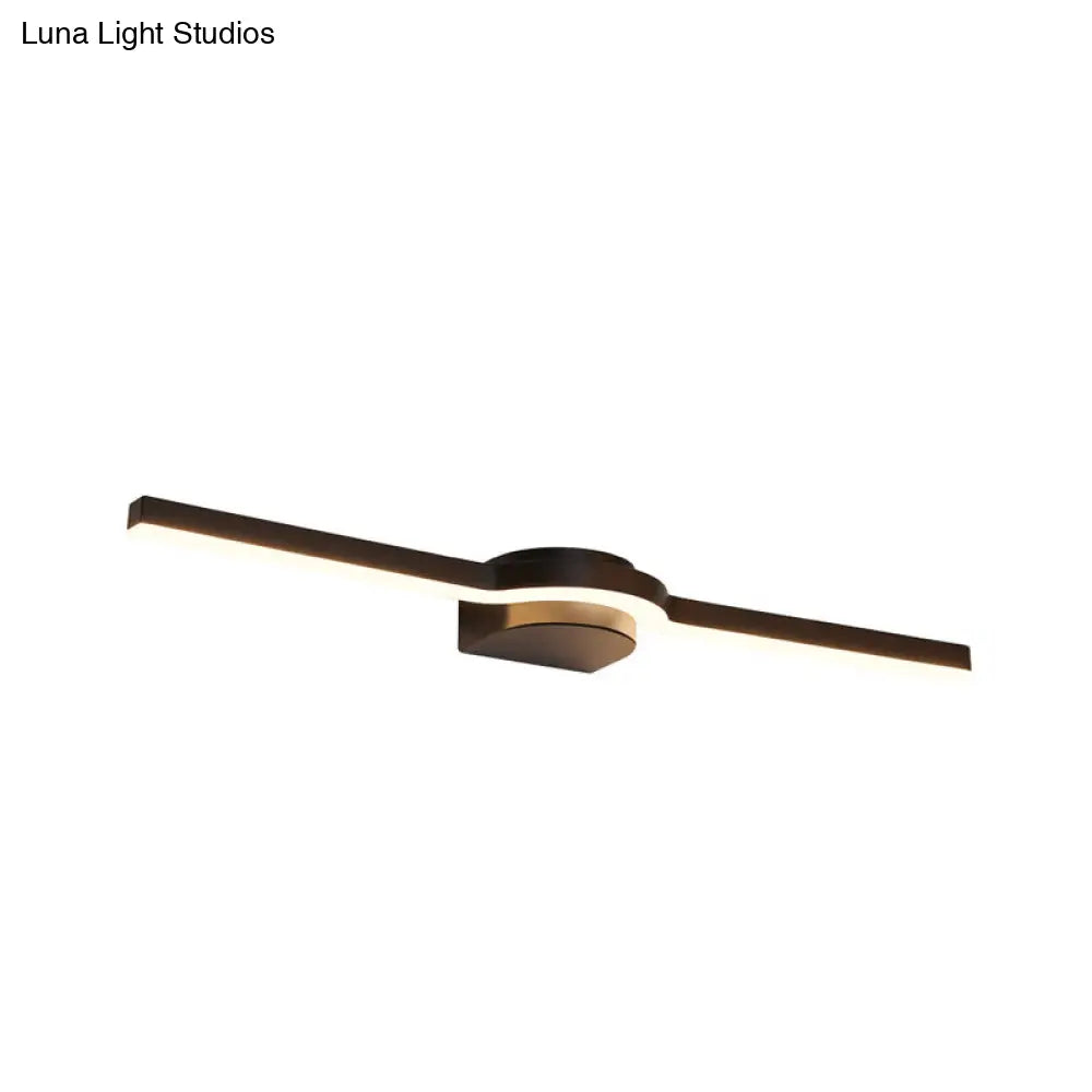 Aplique de pared LED contemporáneo DecorBites™ en blanco y negro/luz cálida - Aplique de pared acrílico de línea delgada de 16"/23.5"