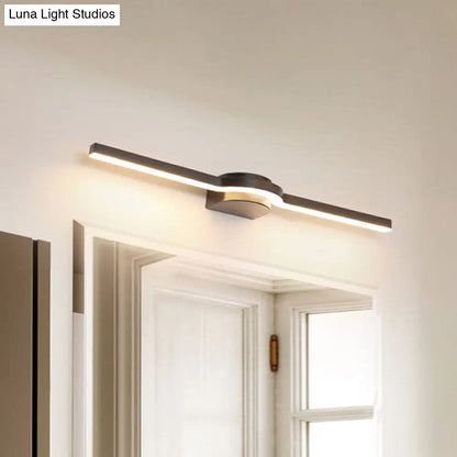 Aplique de pared LED contemporáneo DecorBites™ en blanco y negro/luz cálida - Aplique de pared acrílico de línea delgada de 16"/23.5"