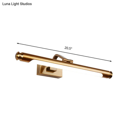 Aplique de pared LED contemporáneo DecorBites™ con acabado dorado - Aplique tubular para cocina, 20,5"/26" de ancho