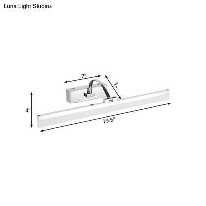 DecorBites™ DecorBites™ Contemporary LED Vanity Light, Slim Acrylic Design, Chrome Finish, Wall Mounted Bathroom Lamp (16"/19.5" Diameter)
