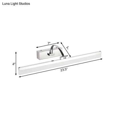 DecorBites™ DecorBites™ Contemporary LED Vanity Light, Slim Acrylic Design, Chrome Finish, Wall Mounted Bathroom Lamp (16"/19.5" Diameter)