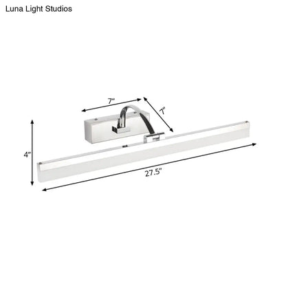 DecorBites™ DecorBites™ Contemporary LED Vanity Light, Slim Acrylic Design, Chrome Finish, Wall Mounted Bathroom Lamp (16"/19.5" Diameter)