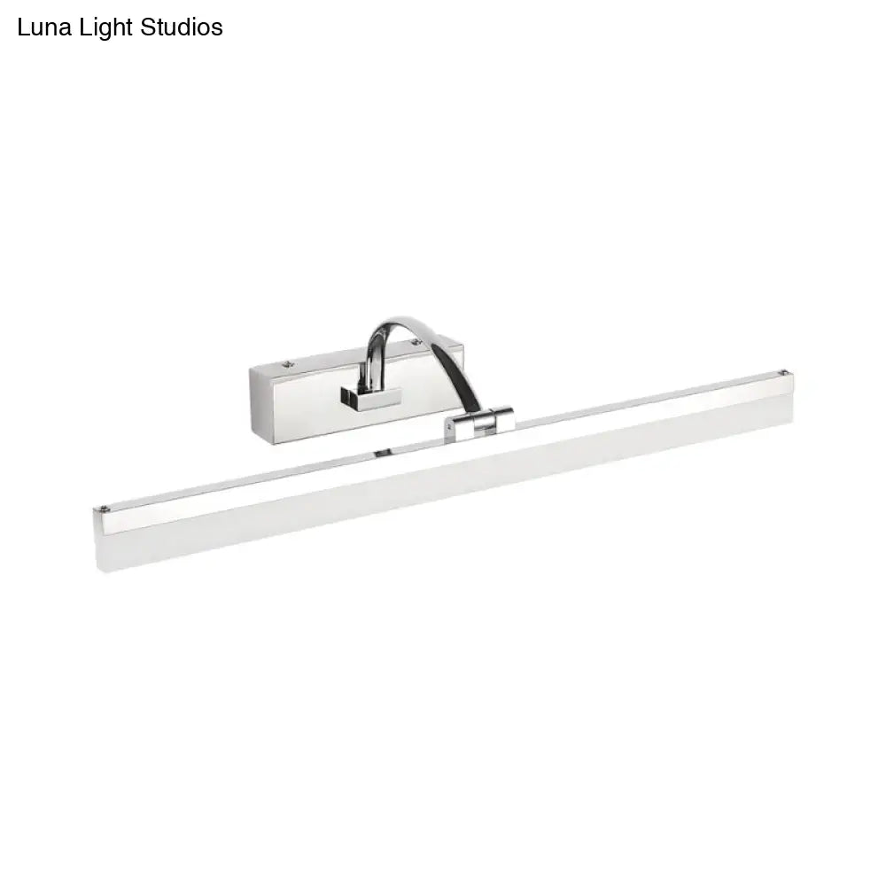 DecorBites™ DecorBites™ Contemporary LED Vanity Light, Slim Acrylic Design, Chrome Finish, Wall Mounted Bathroom Lamp (16"/19.5" Diameter)