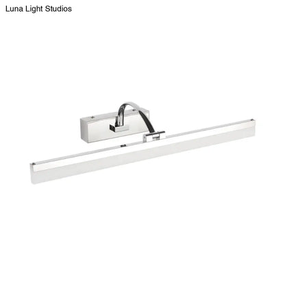 DecorBites™ DecorBites™ Contemporary LED Vanity Light, Slim Acrylic Design, Chrome Finish, Wall Mounted Bathroom Lamp (16"/19.5" Diameter)