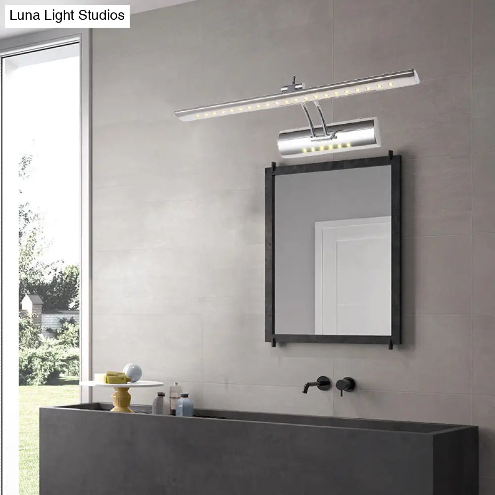 DecorBites™ DecorBites™ Contemporary LED Vanity Light with Nickel Finish and White/Warm Light, 16"/21.5" Wide