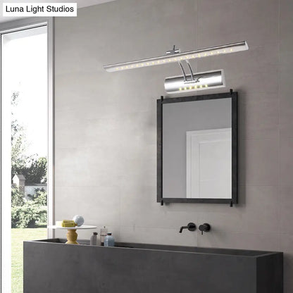 DecorBites™ DecorBites™ Contemporary LED Vanity Light with Nickel Finish and White/Warm Light, 16"/21.5" Wide