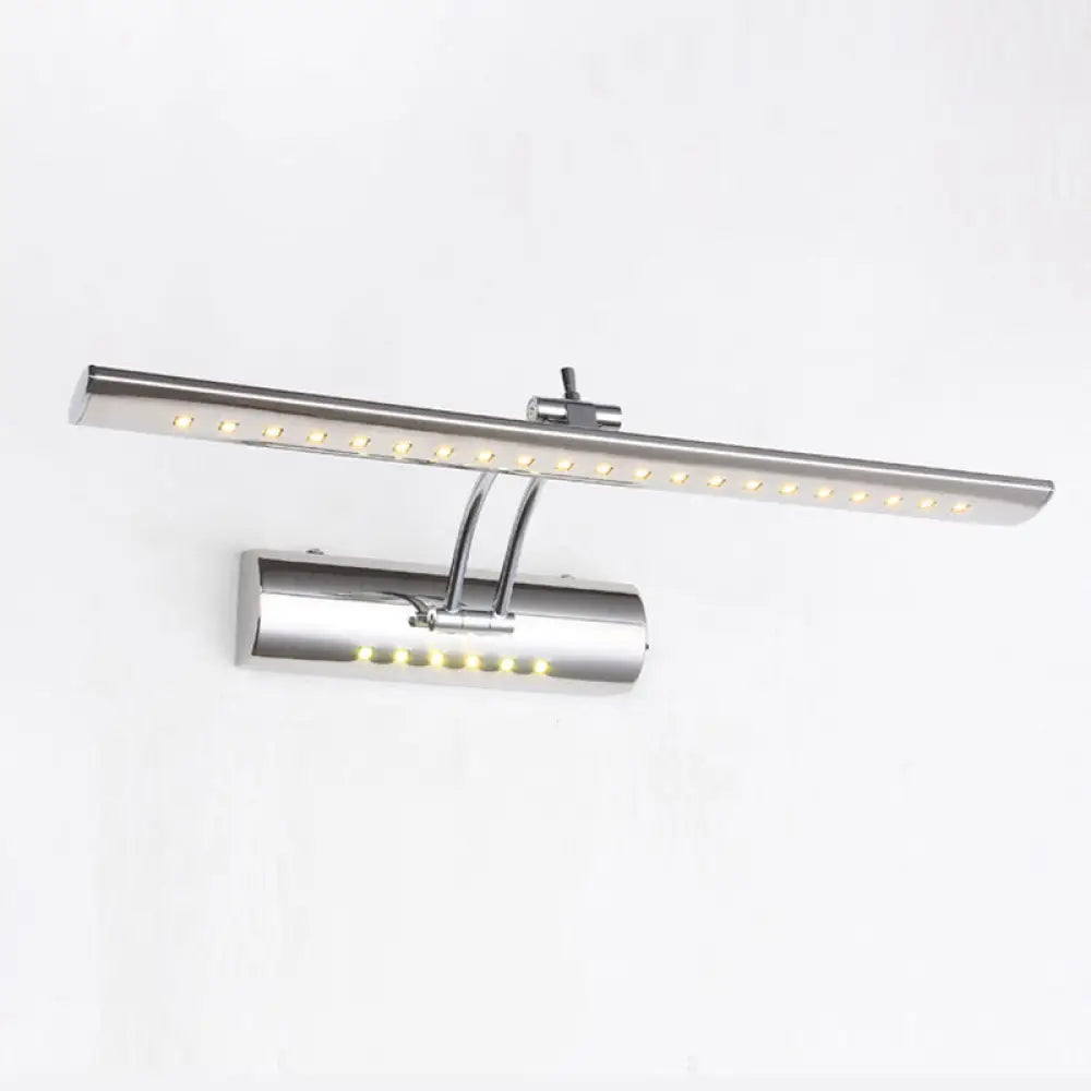 DecorBites™ DecorBites™ Contemporary LED Vanity Light with Nickel Finish and White/Warm Light, 16"/21.5" Wide