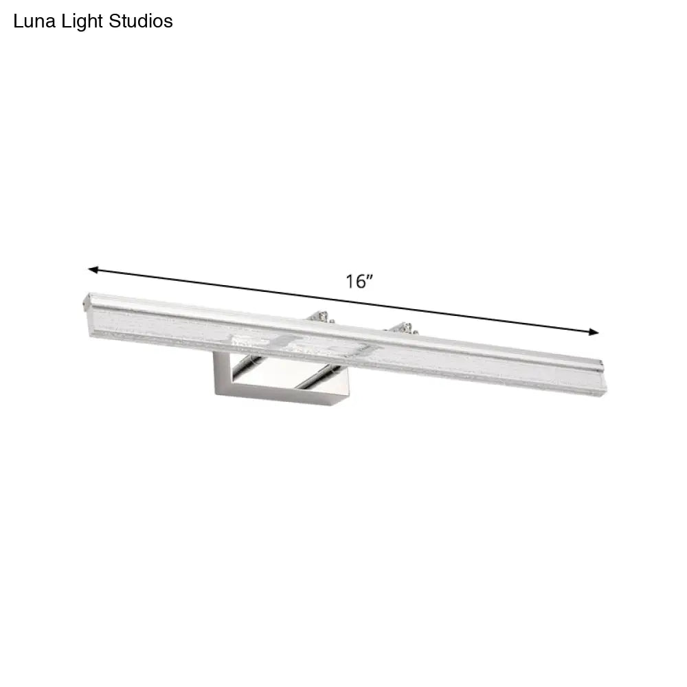 DecorBites™ Contemporary LED Vanity Lighting in Chrome for Linear Shower Room Bath with Double Arm, Warm/White Light