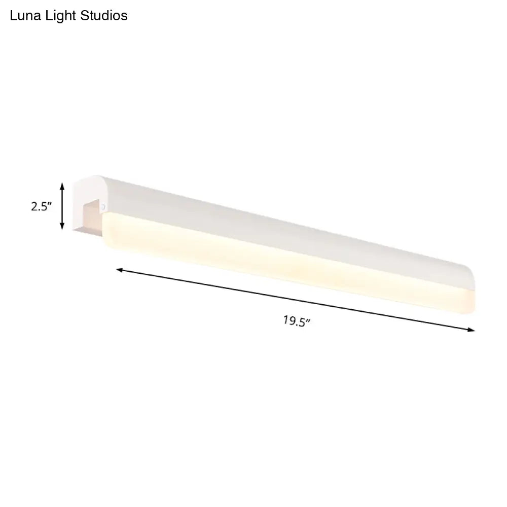 Aplique de pared LED contemporáneo DecorBites™ para tocador en acrílico blanco/negro - 16"/19.5"/23.5" de ancho