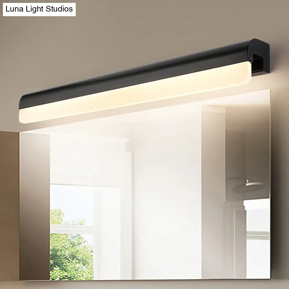 Aplique de pared LED contemporáneo DecorBites™ para tocador en acrílico blanco/negro - 16"/19.5"/23.5" de ancho