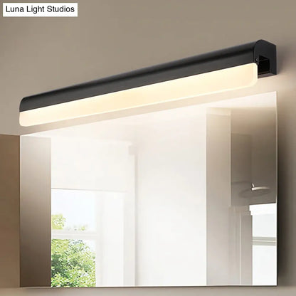 Aplique de pared LED contemporáneo DecorBites™ para tocador en acrílico blanco/negro - 16"/19.5"/23.5" de ancho