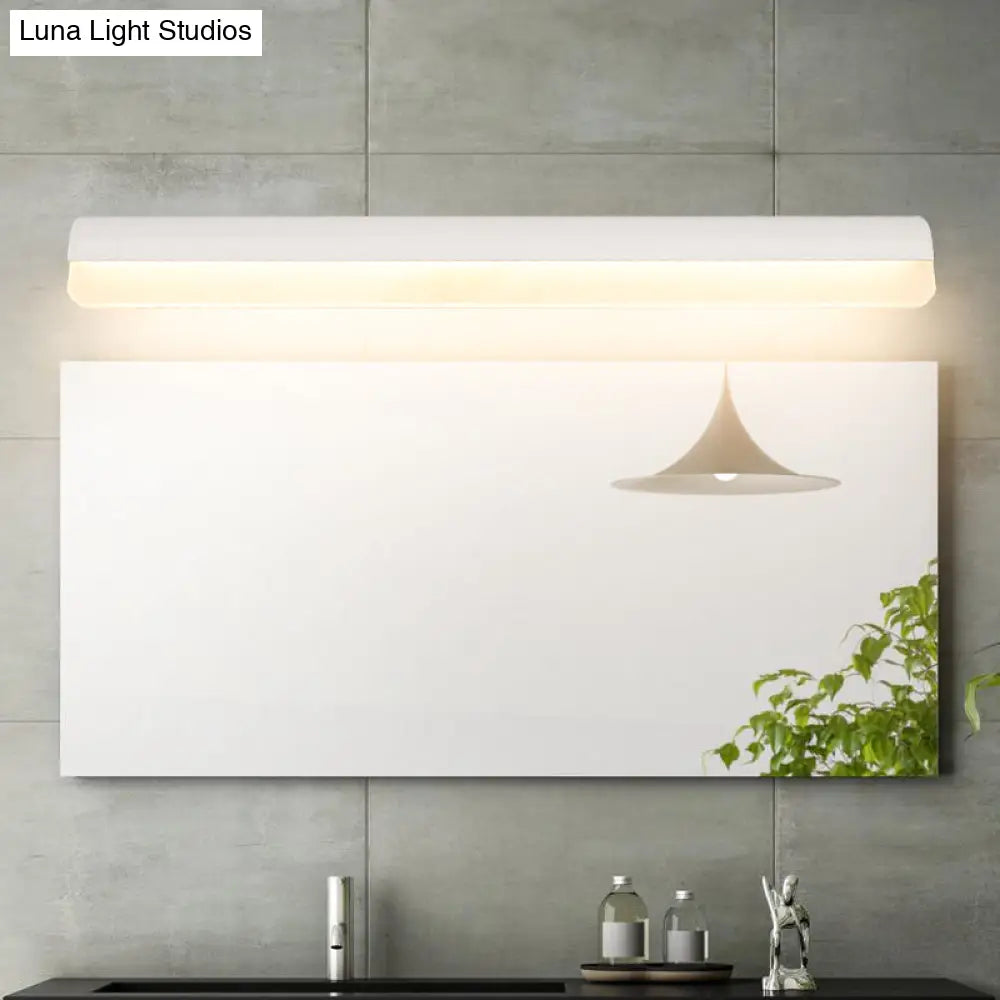 Aplique de pared LED contemporáneo DecorBites™ para tocador en acrílico blanco/negro - 16"/19.5"/23.5" de ancho