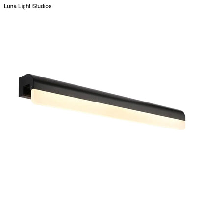 Aplique de pared LED contemporáneo DecorBites™ para tocador en acrílico blanco/negro - 16"/19.5"/23.5" de ancho