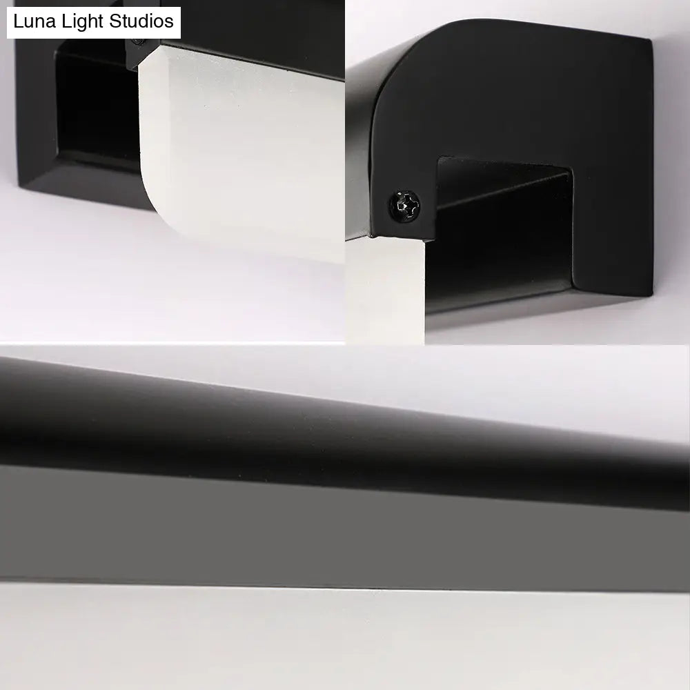 Aplique de pared LED contemporáneo DecorBites™ para tocador en acrílico blanco/negro - 16"/19.5"/23.5" de ancho