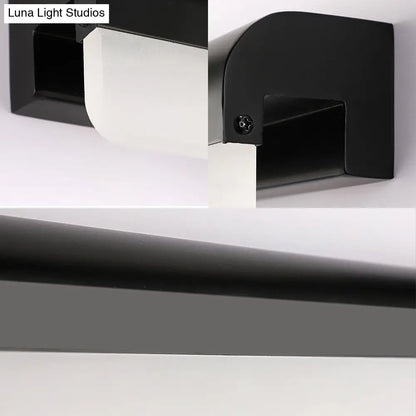 Aplique de pared LED contemporáneo DecorBites™ para tocador en acrílico blanco/negro - 16"/19.5"/23.5" de ancho