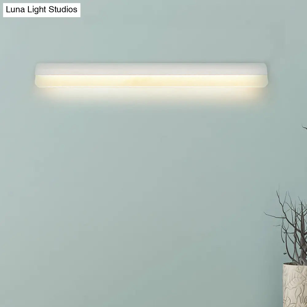 Aplique de pared LED contemporáneo DecorBites™ para tocador en acrílico blanco/negro - 16"/19.5"/23.5" de ancho