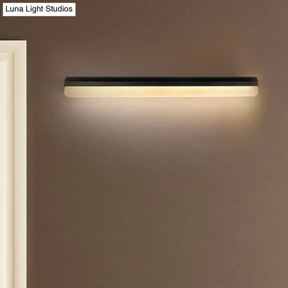 Aplique de pared LED contemporáneo DecorBites™ para tocador en acrílico blanco/negro - 16"/19.5"/23.5" de ancho