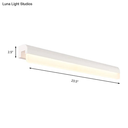 Aplique de pared LED contemporáneo DecorBites™ para tocador en acrílico blanco/negro - 16"/19.5"/23.5" de ancho