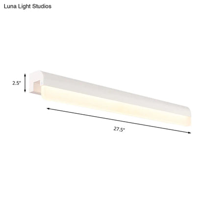 Aplique de pared LED contemporáneo DecorBites™ para tocador en acrílico blanco/negro - 16"/19.5"/23.5" de ancho