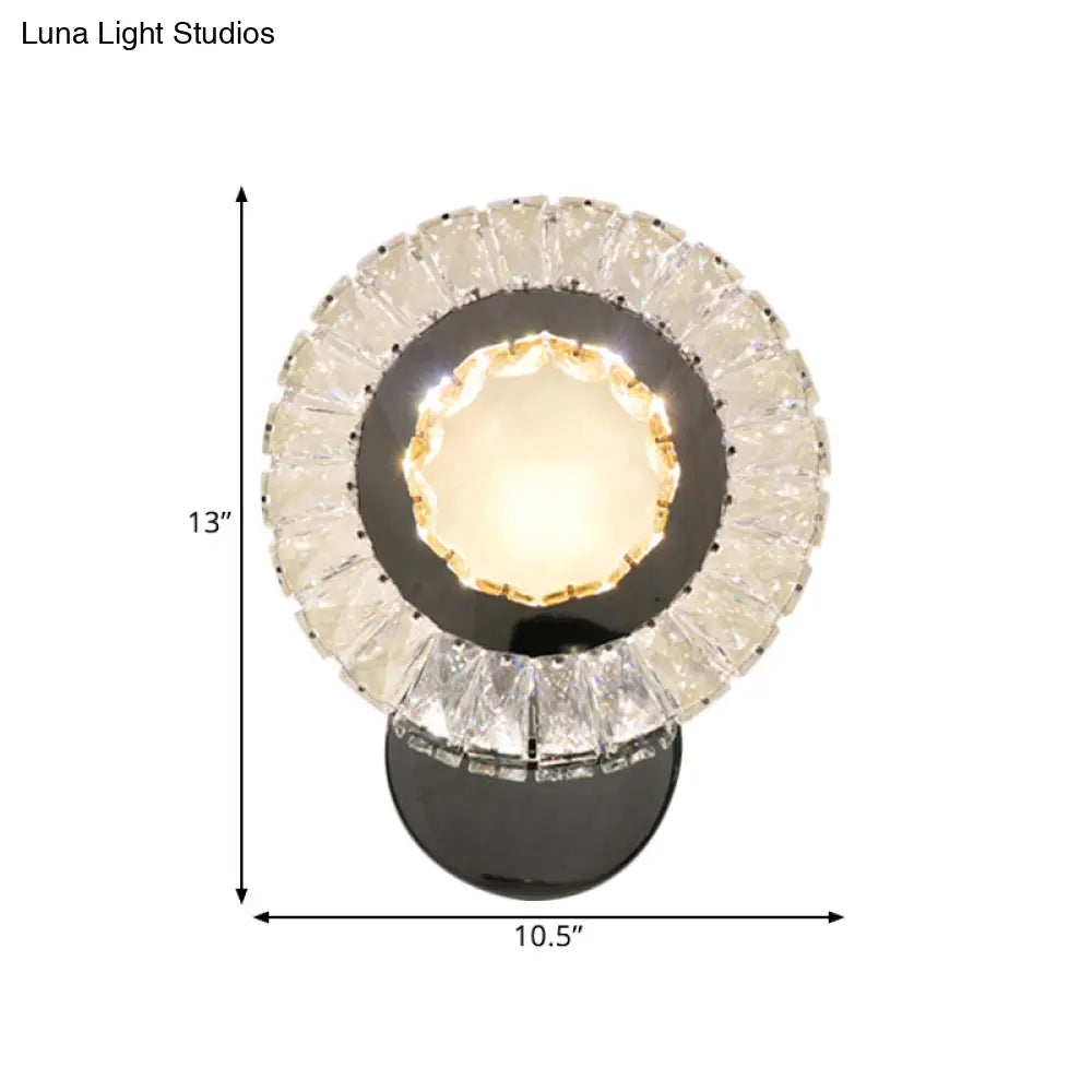 Lámpara de pared LED contemporánea DecorBites™ con cristales rectangulares transparentes para dormitorio