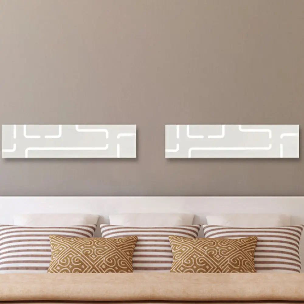 DecorBites™ Contemporary LED Wall Sconce: 16"/20.5" Wide Acrylic Rectangle - Warm/White Light for Bedroom