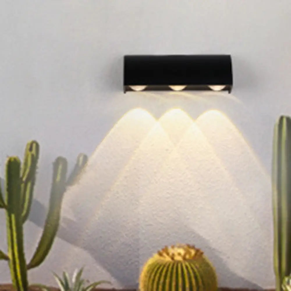 DecorBites™ Contemporary LED Wall Sconce – Black Metal Shade, Flush Mount Design