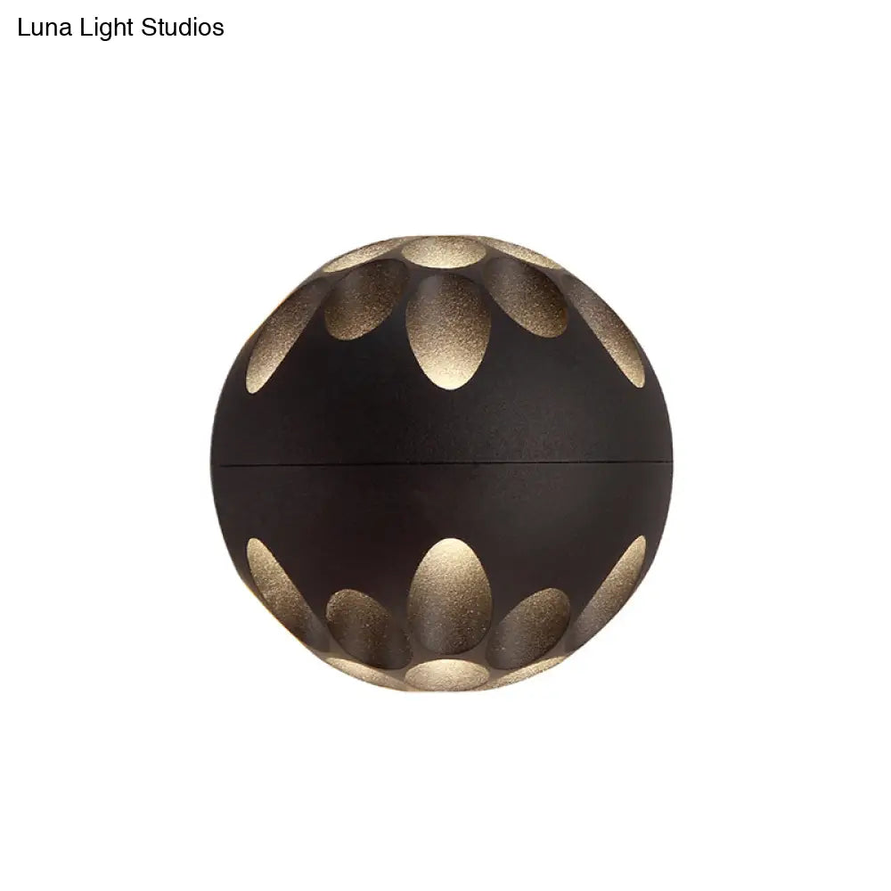 DecorBites™ Contemporary LED Wall Sconce: Black/White Metallic Shade for Bedside