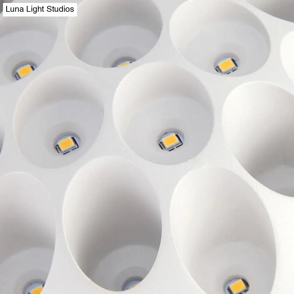 DecorBites™ Contemporary LED Wall Sconce: Black/White Metallic Shade for Bedside