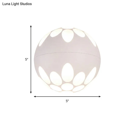 DecorBites™ Contemporary LED Wall Sconce: Black/White Metallic Shade for Bedside