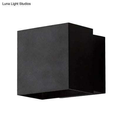 DecorBites™ DecorBites™ Contemporary LED Wall Sconce - Cuboid Shape, Adjustable Angle - Metal Black/Grey/White - Outdoor Wall Mount Light