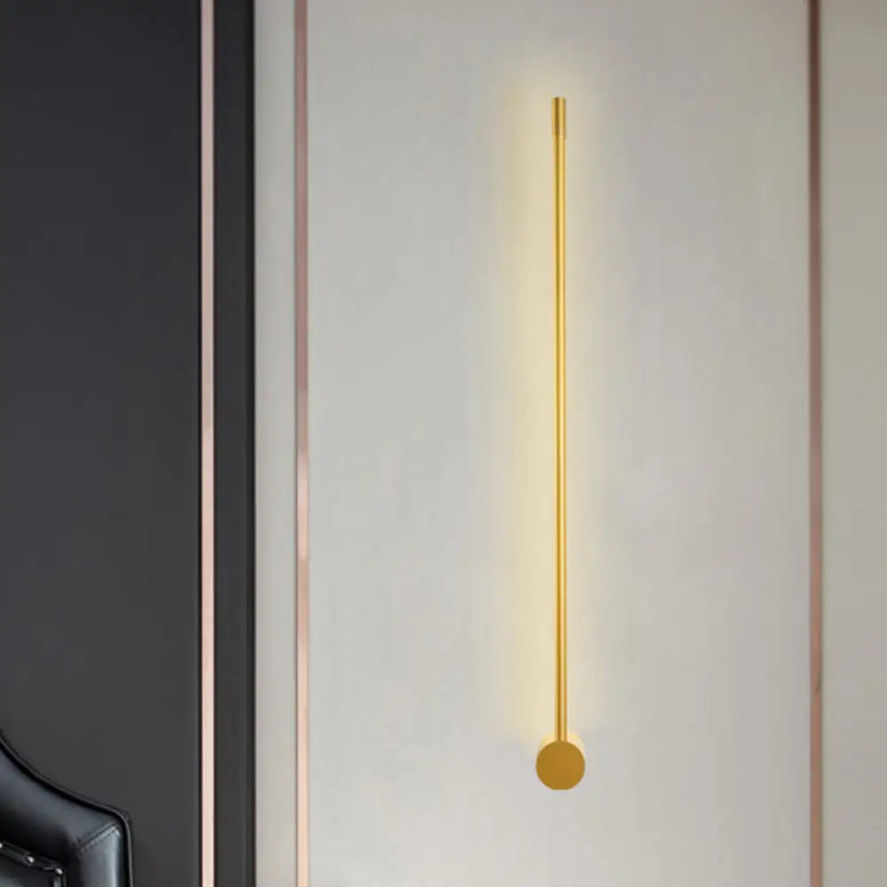 DecorBites™ DecorBites™ Contemporary LED Wall Sconce in Black/Gold - Metal Strip Living Room Lamp