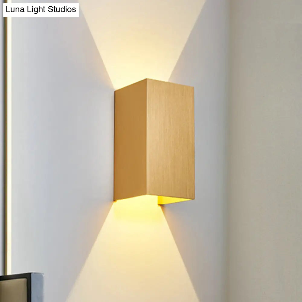 DecorBites™ DecorBites™ Contemporary LED Wall Sconce in Metal Gold/Coffee/Grey for Bedroom