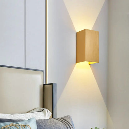 DecorBites™ DecorBites™ Contemporary LED Wall Sconce in Metal Gold/Coffee/Grey for Bedroom